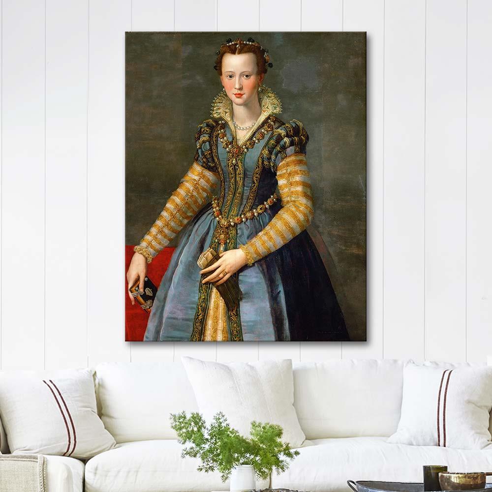 Alessandro Allori Maria De' Medici'nin Portresi Kanvas Tablo