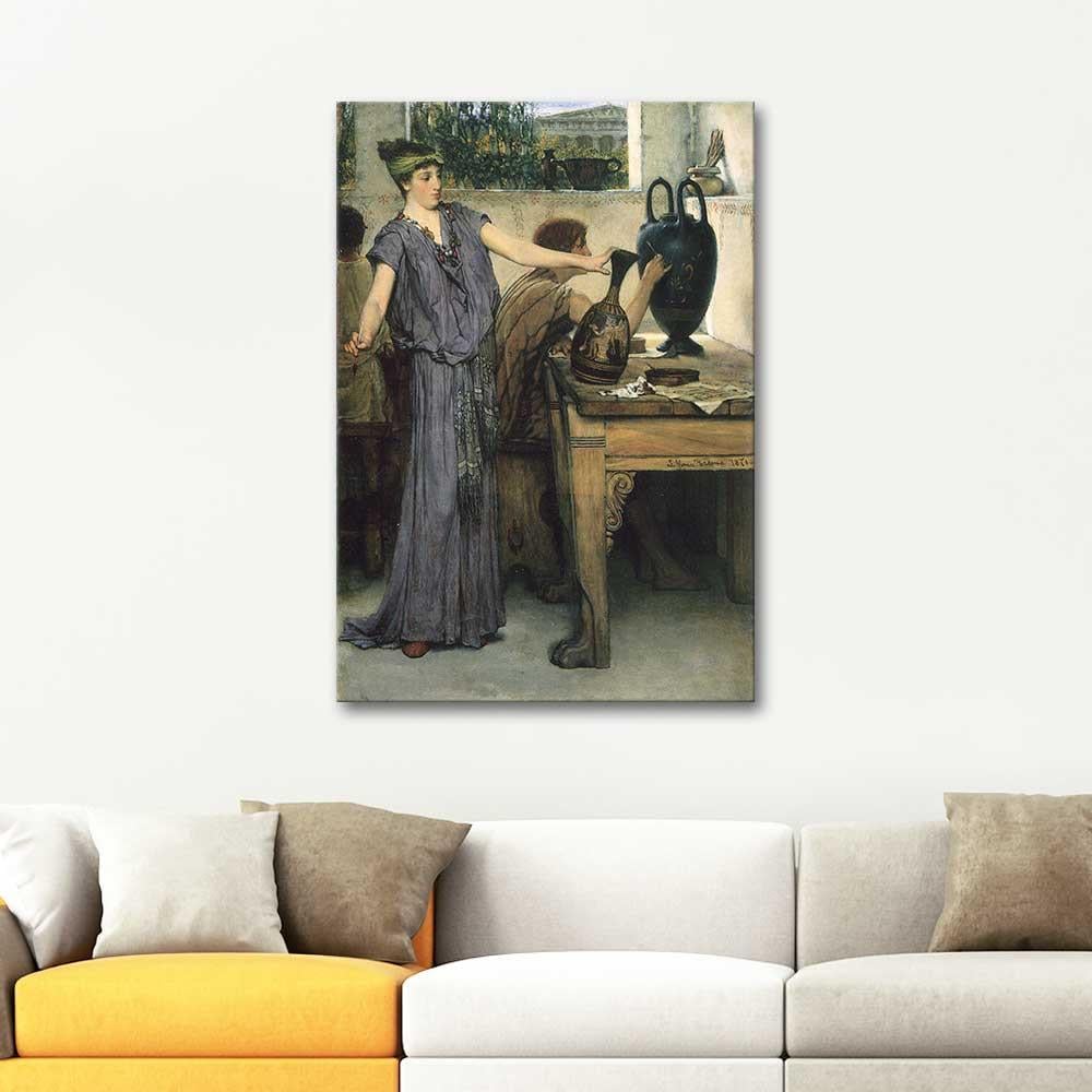 Pottery Painting by Sir Lawrence Alma Tadema as Art Print