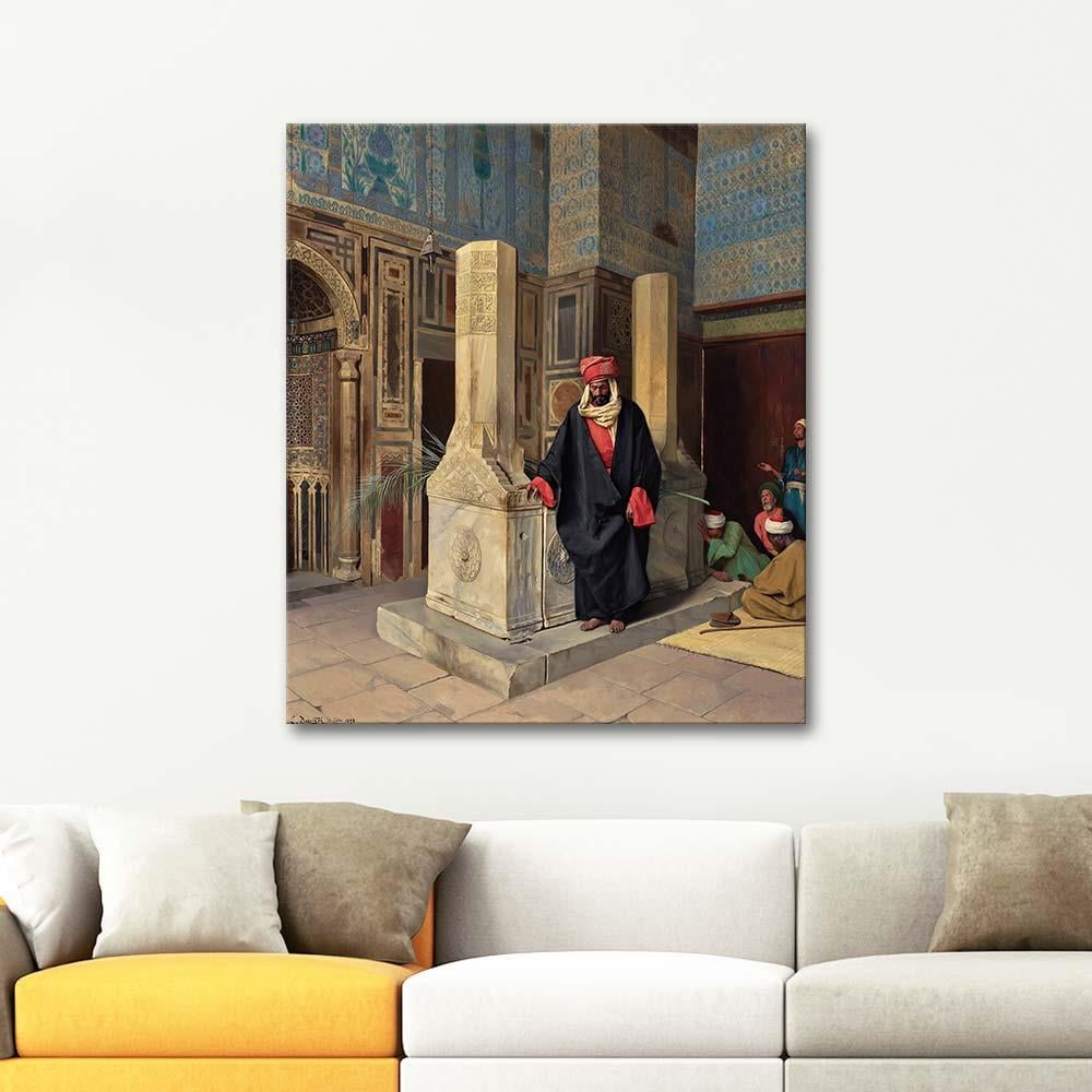 Prayer at the Tomb by Ludwig Deutsch as Art Print