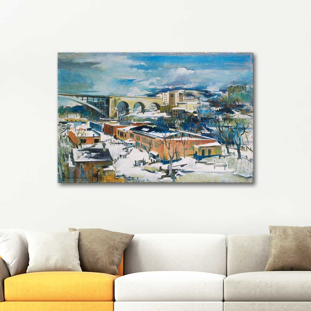 Preston Dickinson Winter Harlem River Art Print