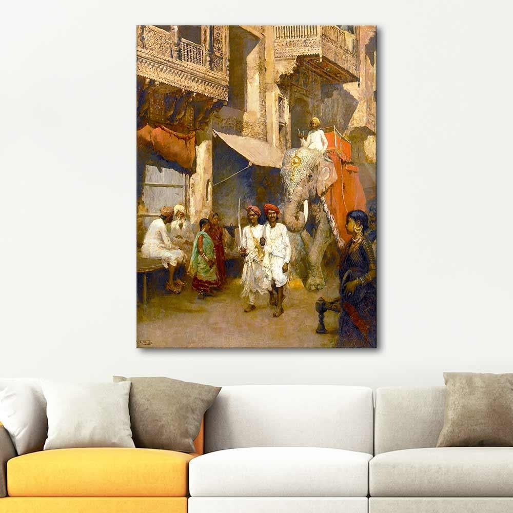 Edwin Lord Weeks Hint Caddesinde Kutlama Kanvas Tablo