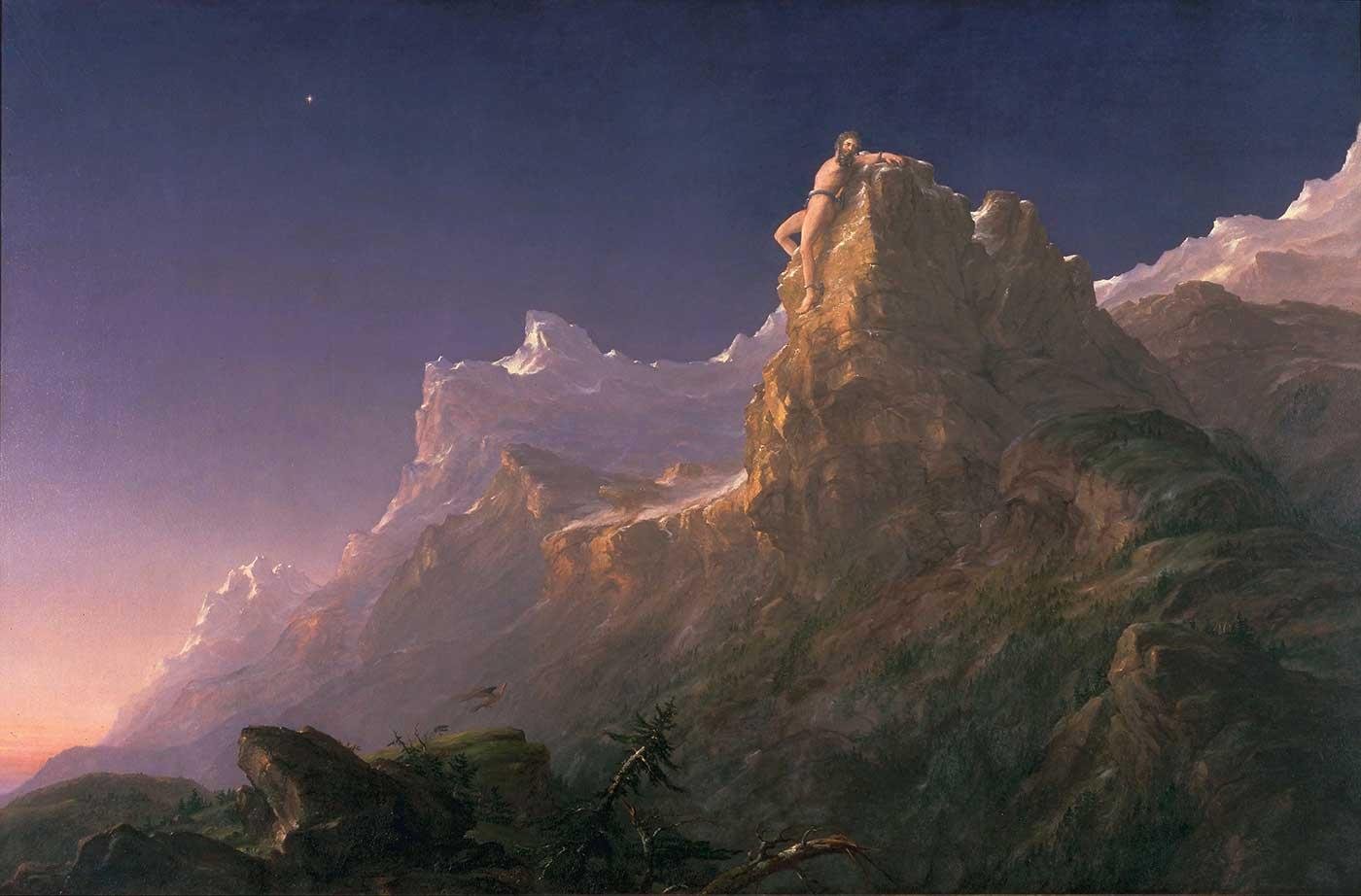 Thomas Cole Prometheus Kanvas Tablo