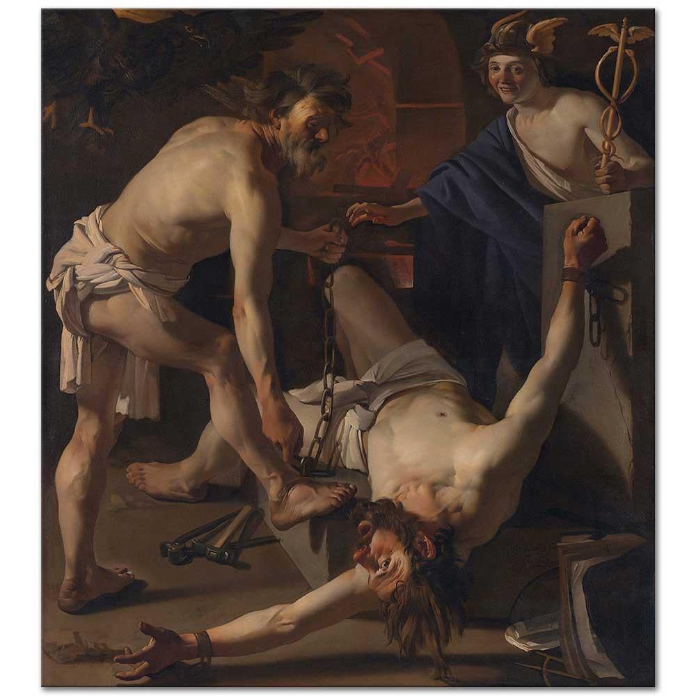 Prometheus Chained by Vulcan by Dirck van Baburen