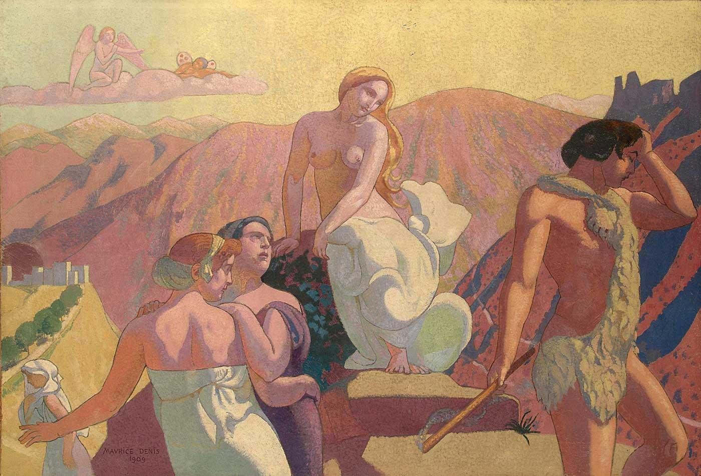 Maurice Denis Psyche'nin Ebeveynleri Tarafından Terk Edilişi Kanvas Tablo
