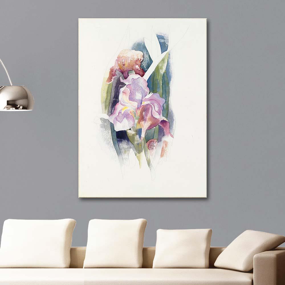 Charles Demuth Mor Süsen Kanvas Tablo