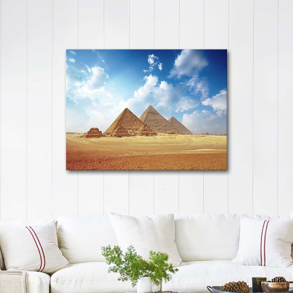 Pyramids in Cairo Art Print