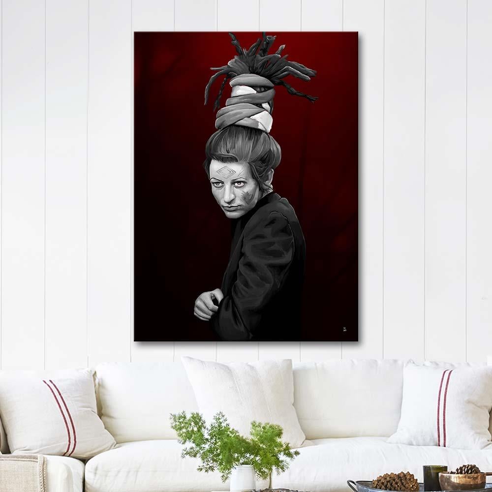 Rabia Özyurt Black and White Woman Art Print