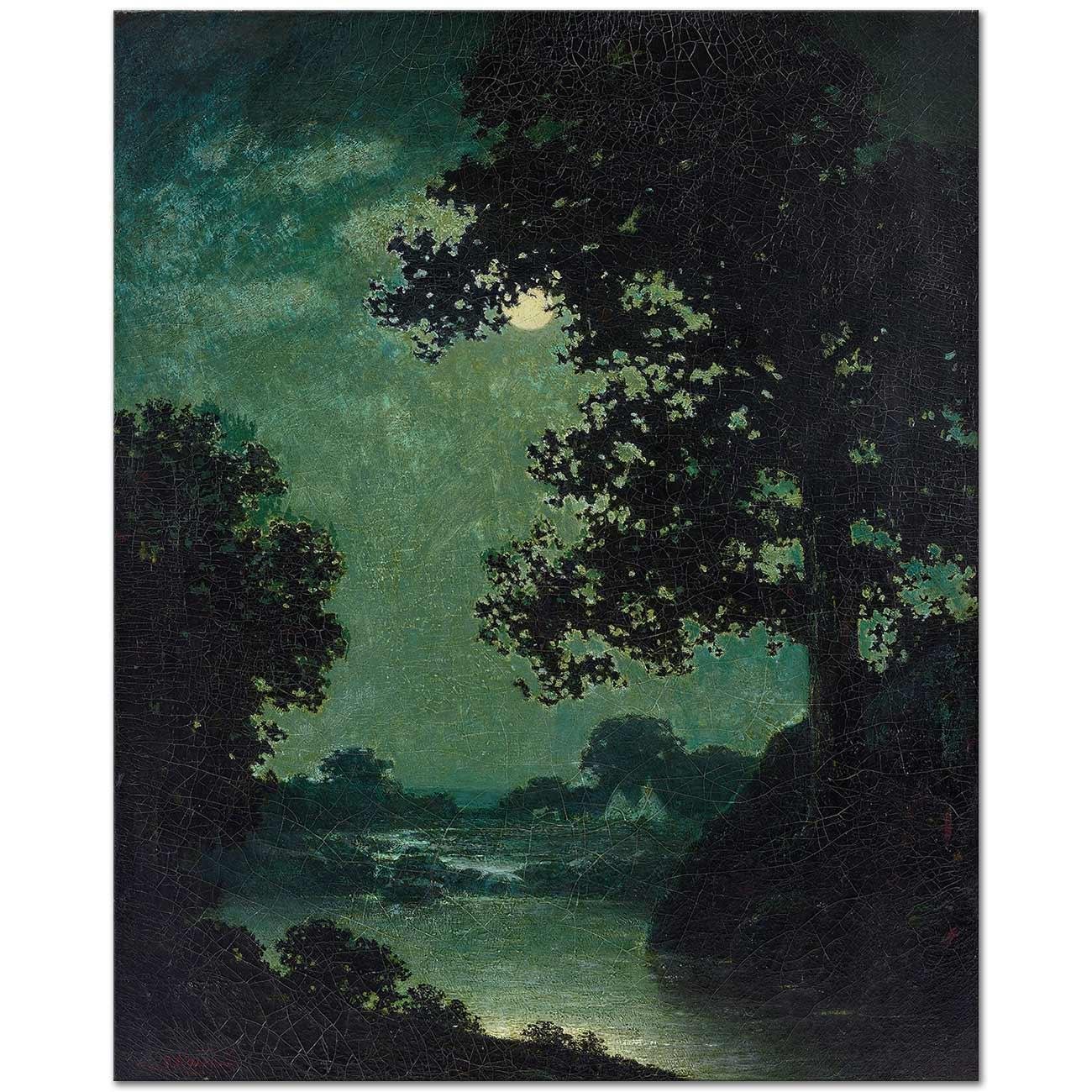 Ralph Albert Blakelock Moonlight (1888) Art Print