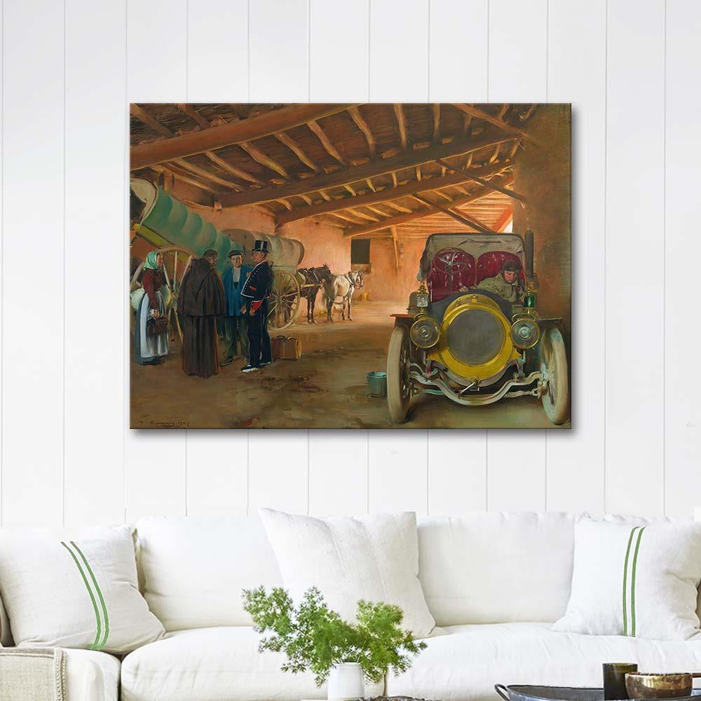 Ramon Casas The Coach House Art Print