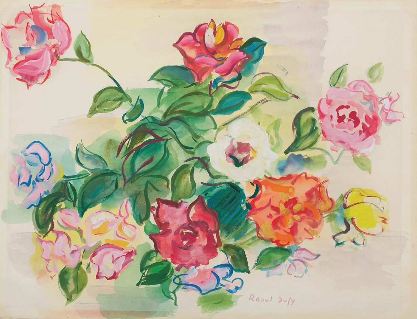 Raoul Dufy Bouquet de Roses Art Print