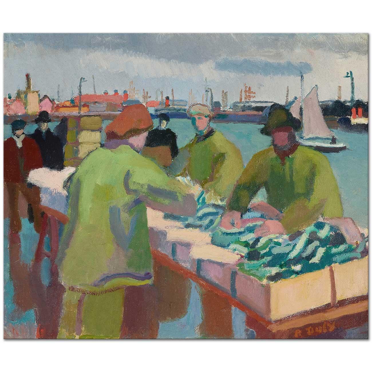 Le marché aux poissons by Raoul Dufy