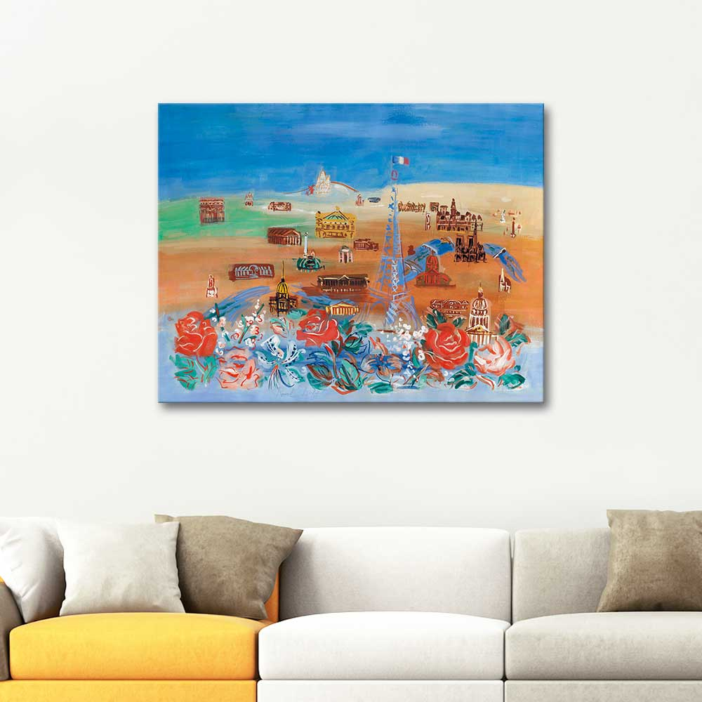 Raoul Dufy Paris'e Bakış Kanvas Tablo