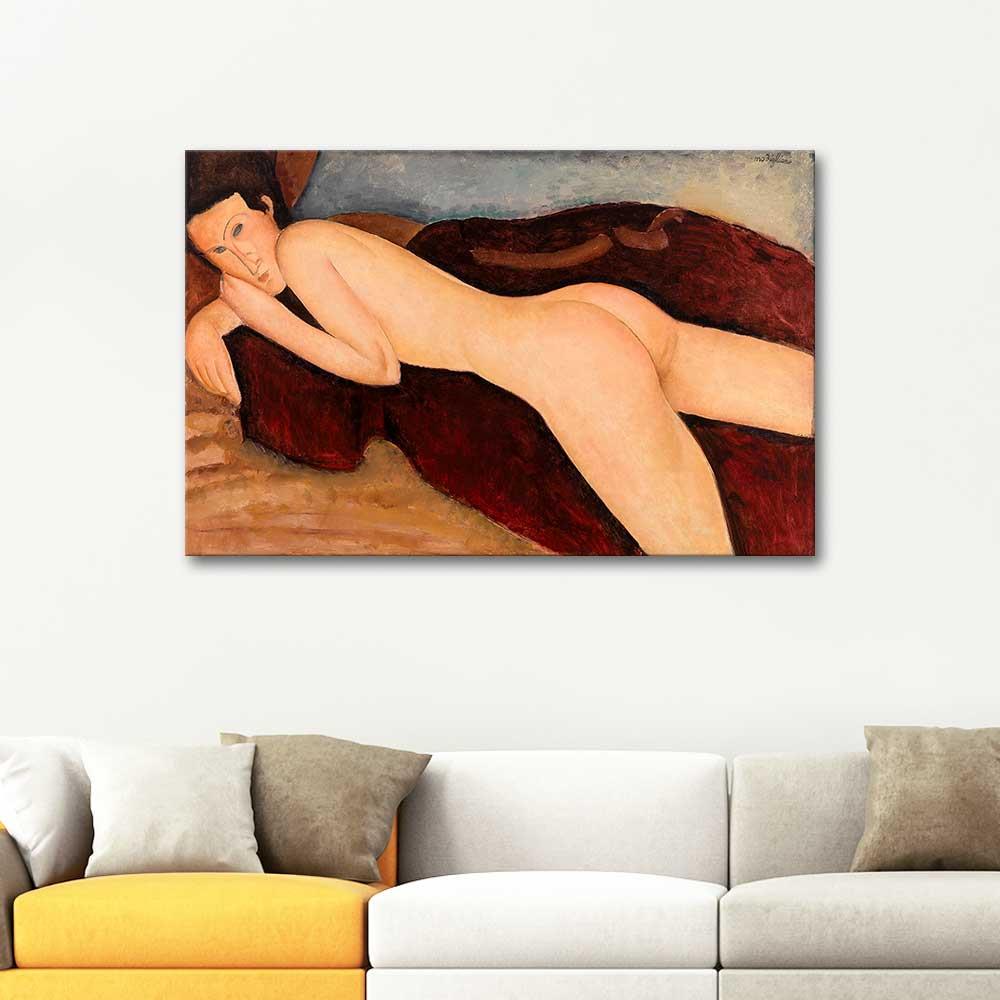 Reclining Nude From The Back by Amedeo Modigliani as Art Print