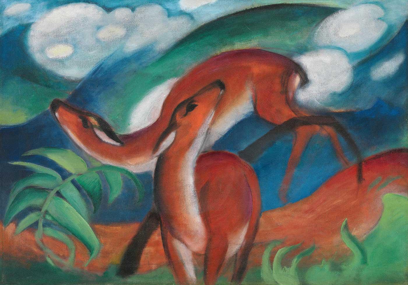 Red Deer II by Franz Marc as Art Print
