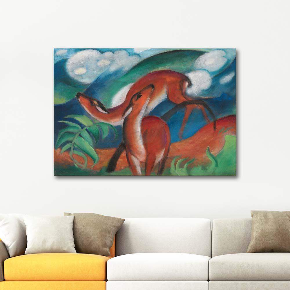 Red Deer II by Franz Marc as Art Print