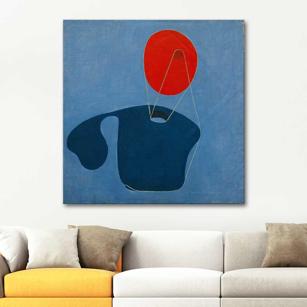 Red Head Blue Body by Meret Oppenheim as Art Print