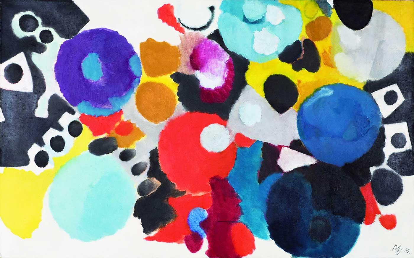 Red in Center by Ernst Wilhelm Nay as Art Print