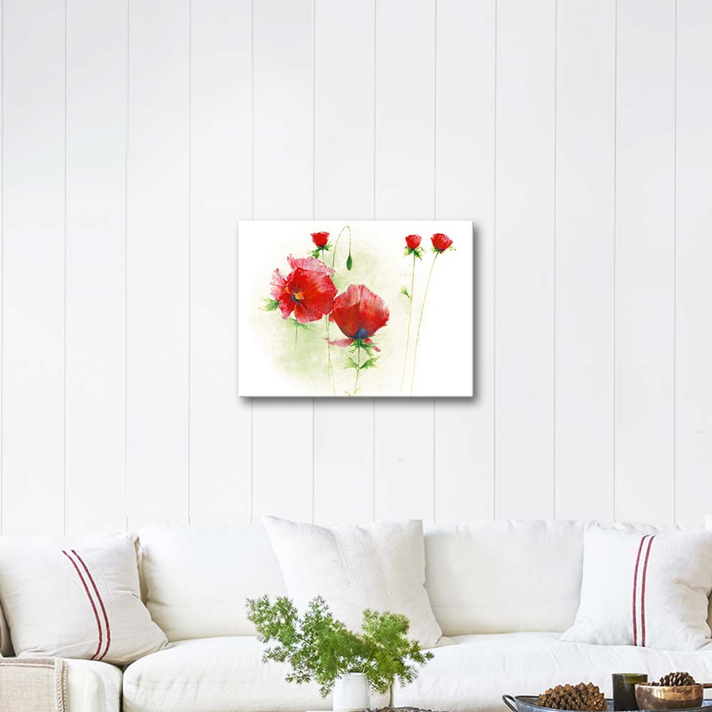 Red Poppies Bouquet Art Print
