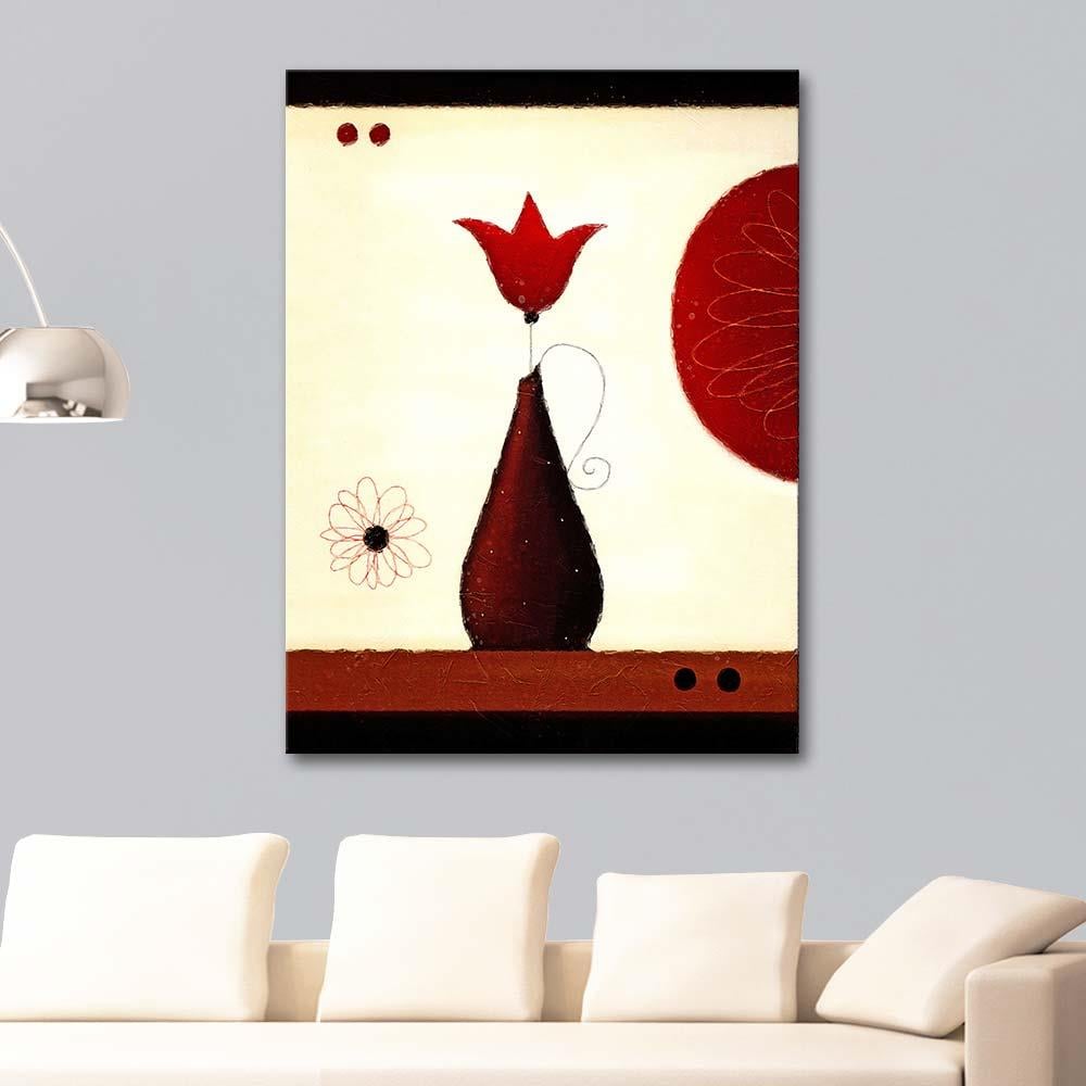 Red Tulip in a Vase Art Print