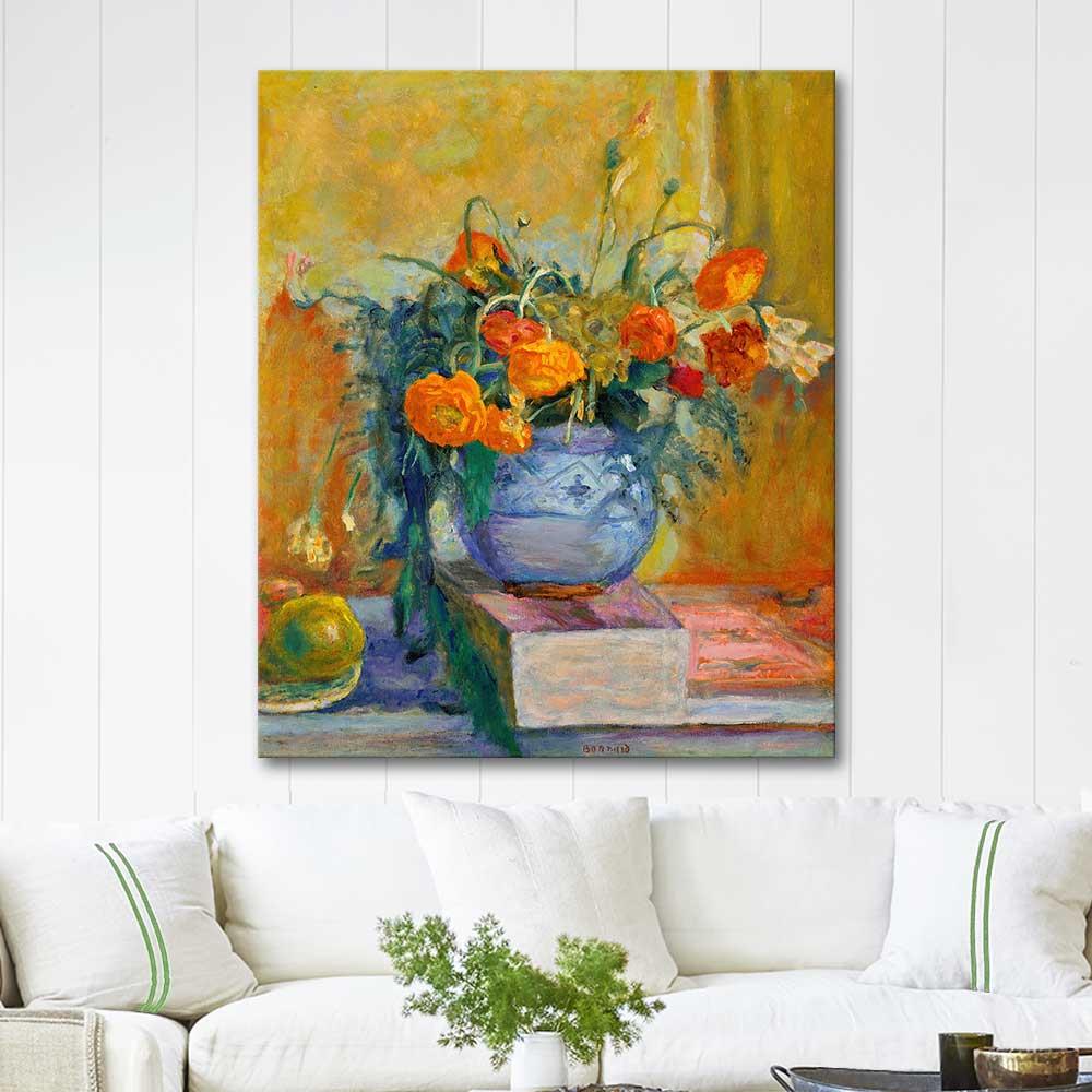 Renoncules au Vase Bleu by Pierre Bonnard as Art Print