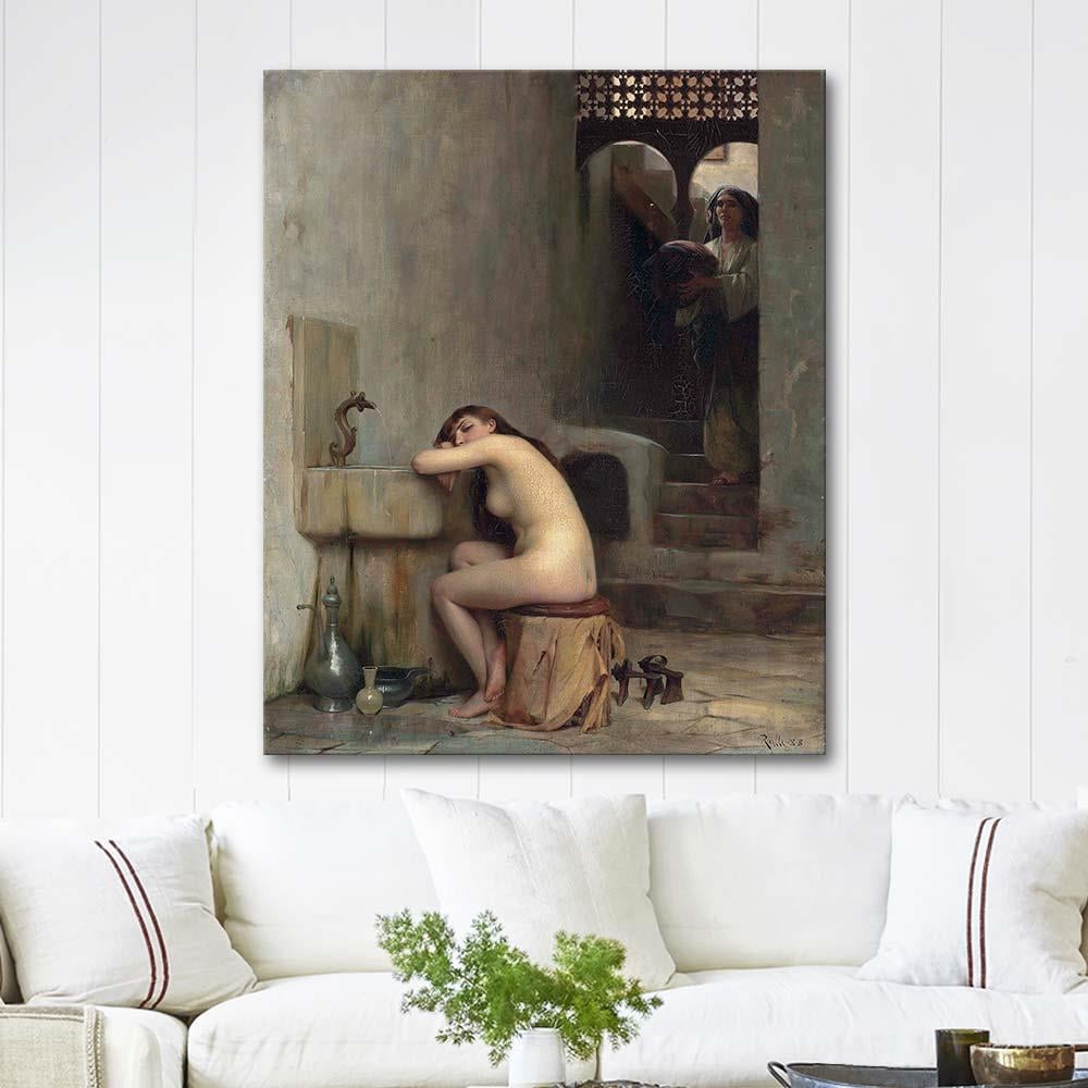 Resting at the Bath by Theodore Ralli as Art Print