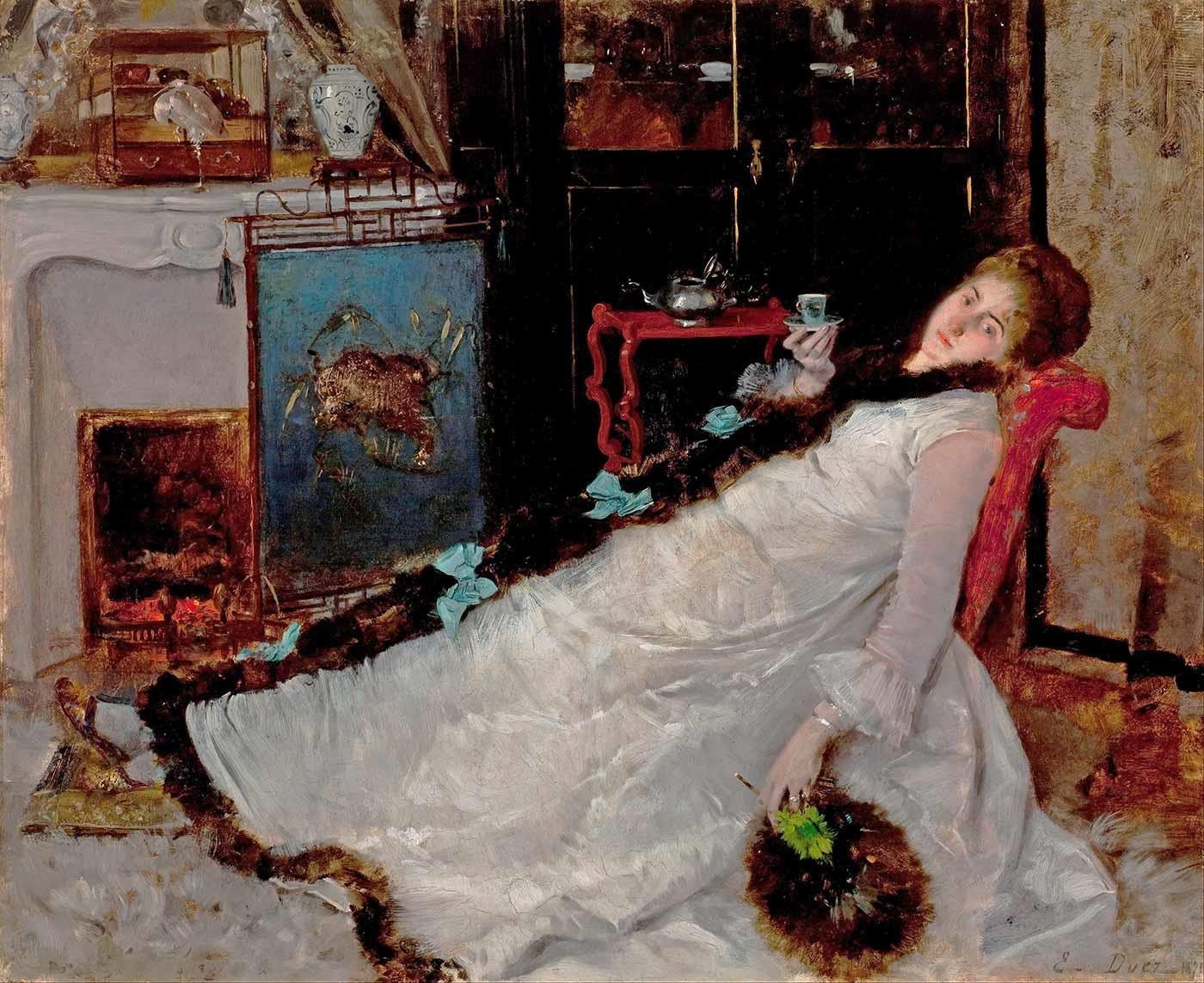 Resting by Ernest Ange Duez as Art Print