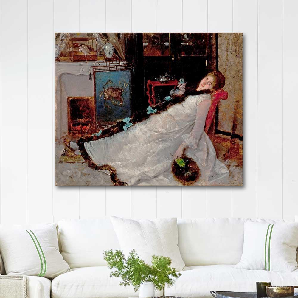 Resting by Ernest Ange Duez as Art Print