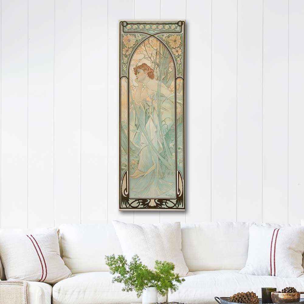 Alphonse Mucha Akşam Rüyası Kanvas Tablo