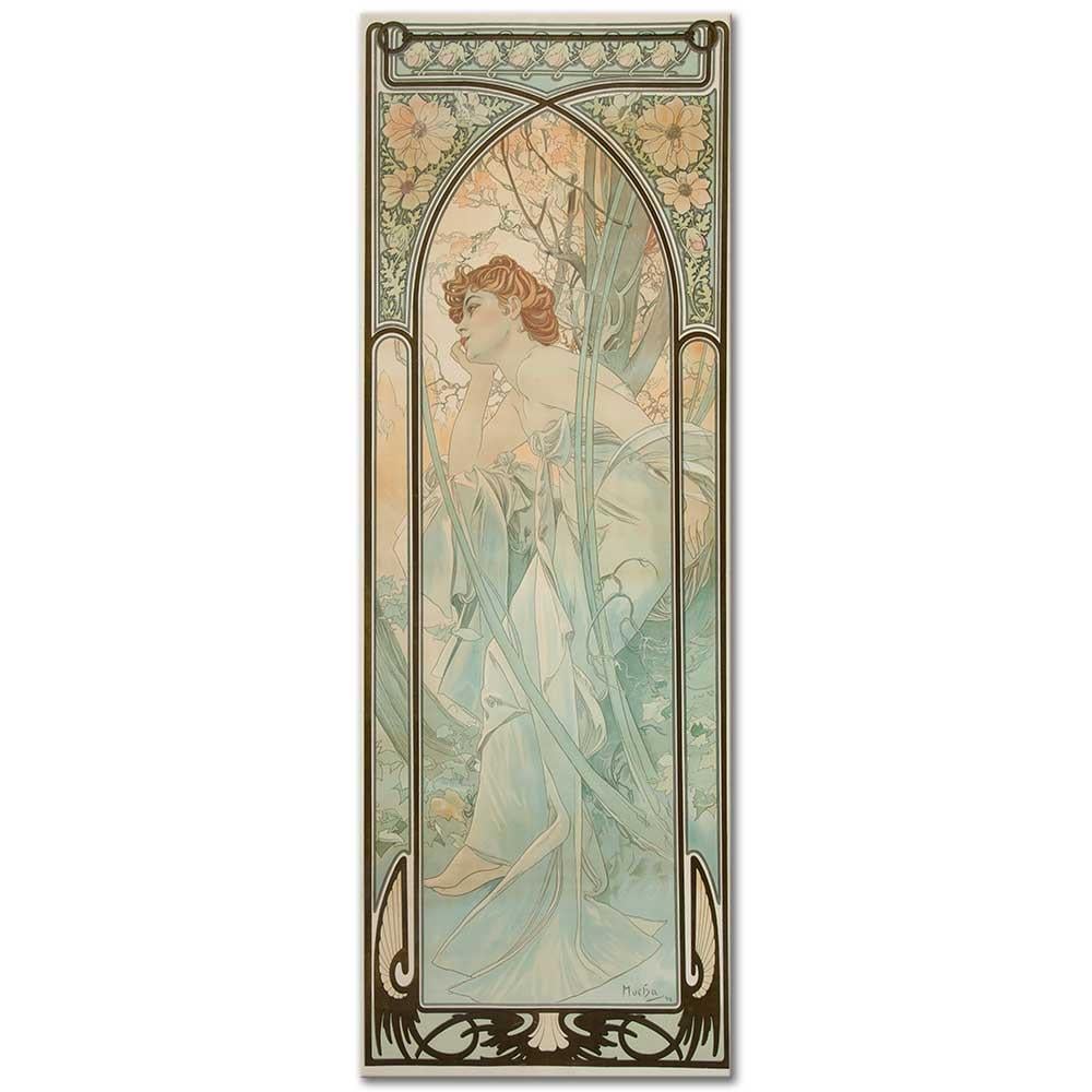 Alphonse Mucha Akşam Rüyası Kanvas Tablo