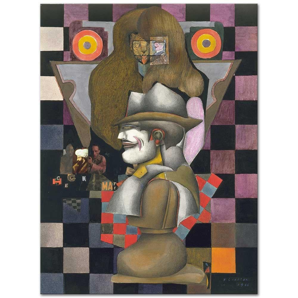 Richard Lindner Şah Mat Kanvas Tablo