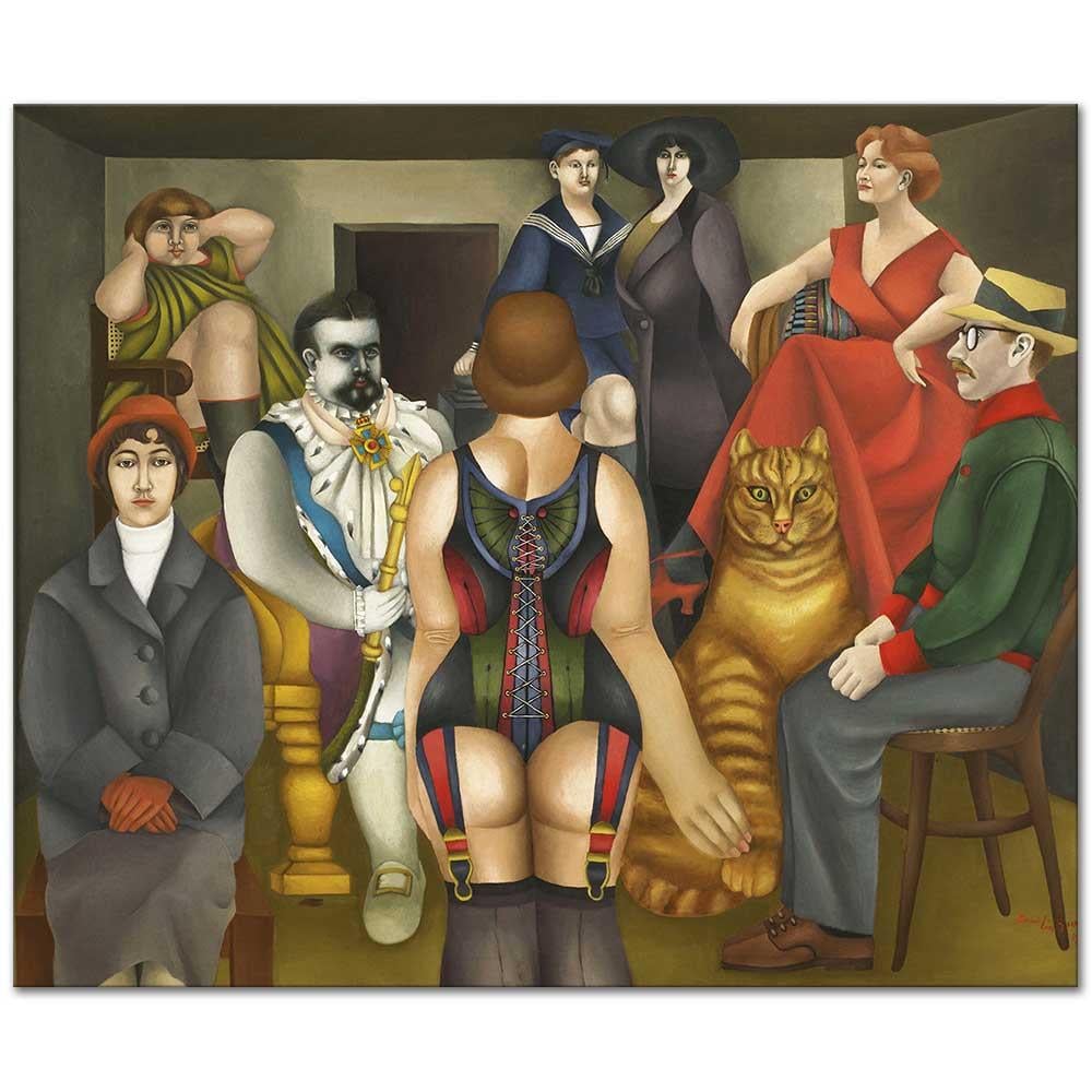 Richard Lindner Görüşme Kanvas Tablo