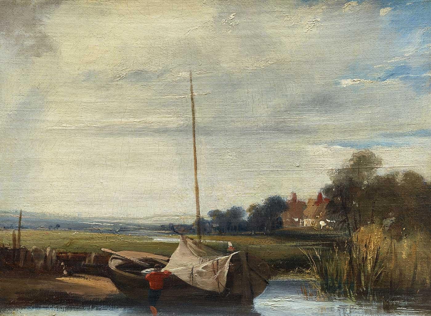 A River in Normandy by Richard Parkes Bonington