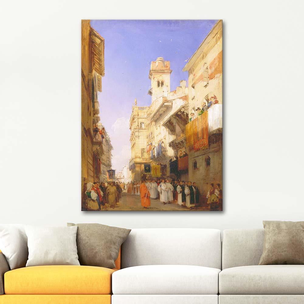 Richard Parkes Bonington Sant Anastasia Verona Kanvas Tablo