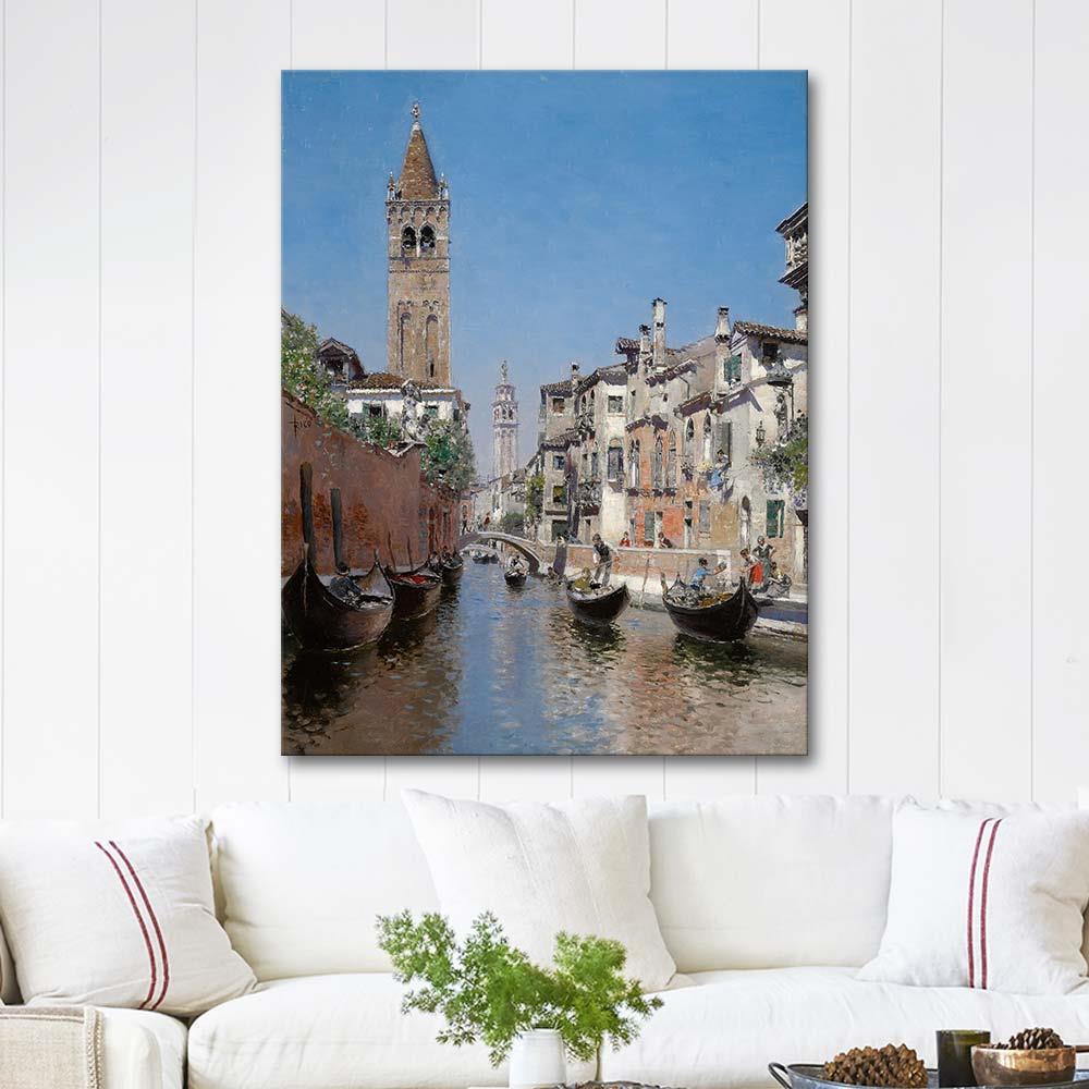 Rio Di San Barnaba Venice by Martin Rico y Ortega as Art Print