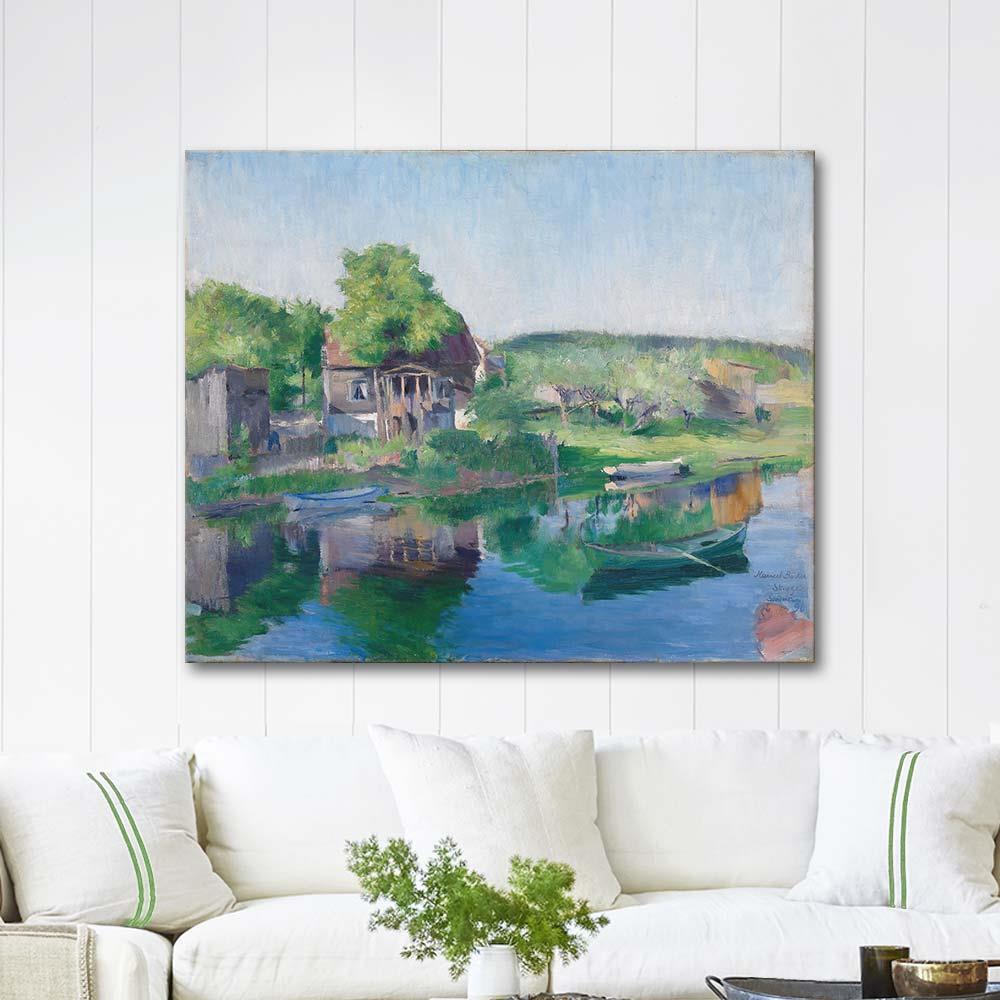 River Sandvikselven by Harriet Backer as Art Print