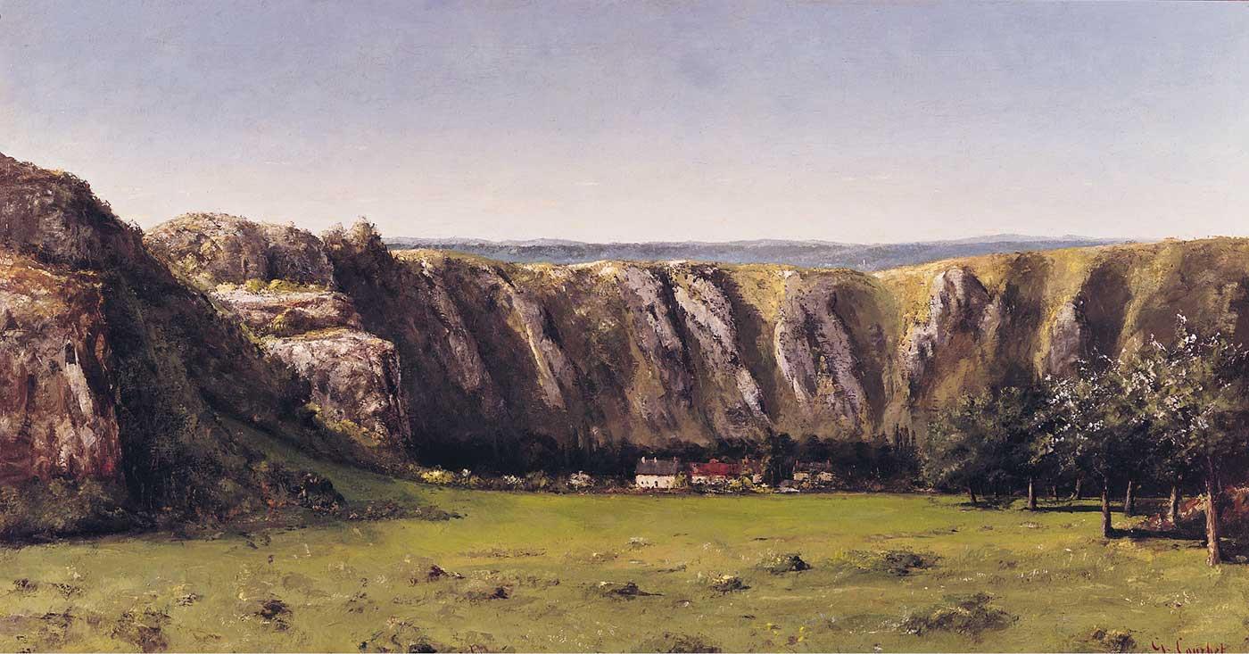Rocky Landscape Near Flagey by Gustave Courbet