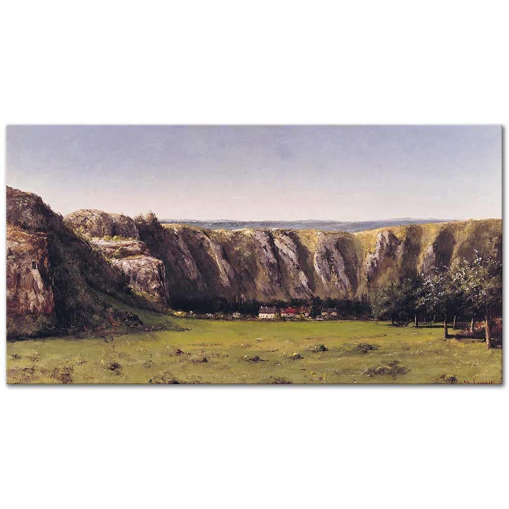 Rocky Landscape Near Flagey by Gustave Courbet as Art Print