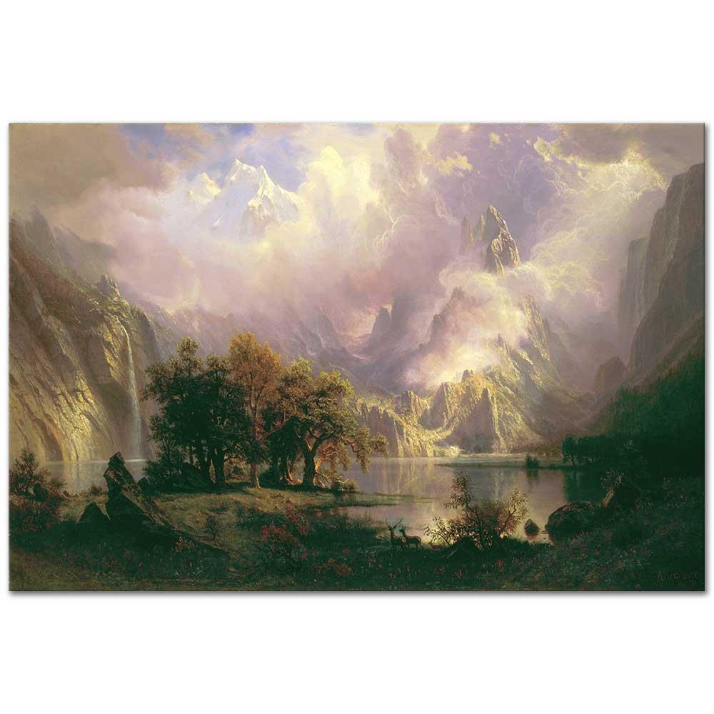 Albert Bierstadt Rocky Dağı Manzarası Kanvas Tablo