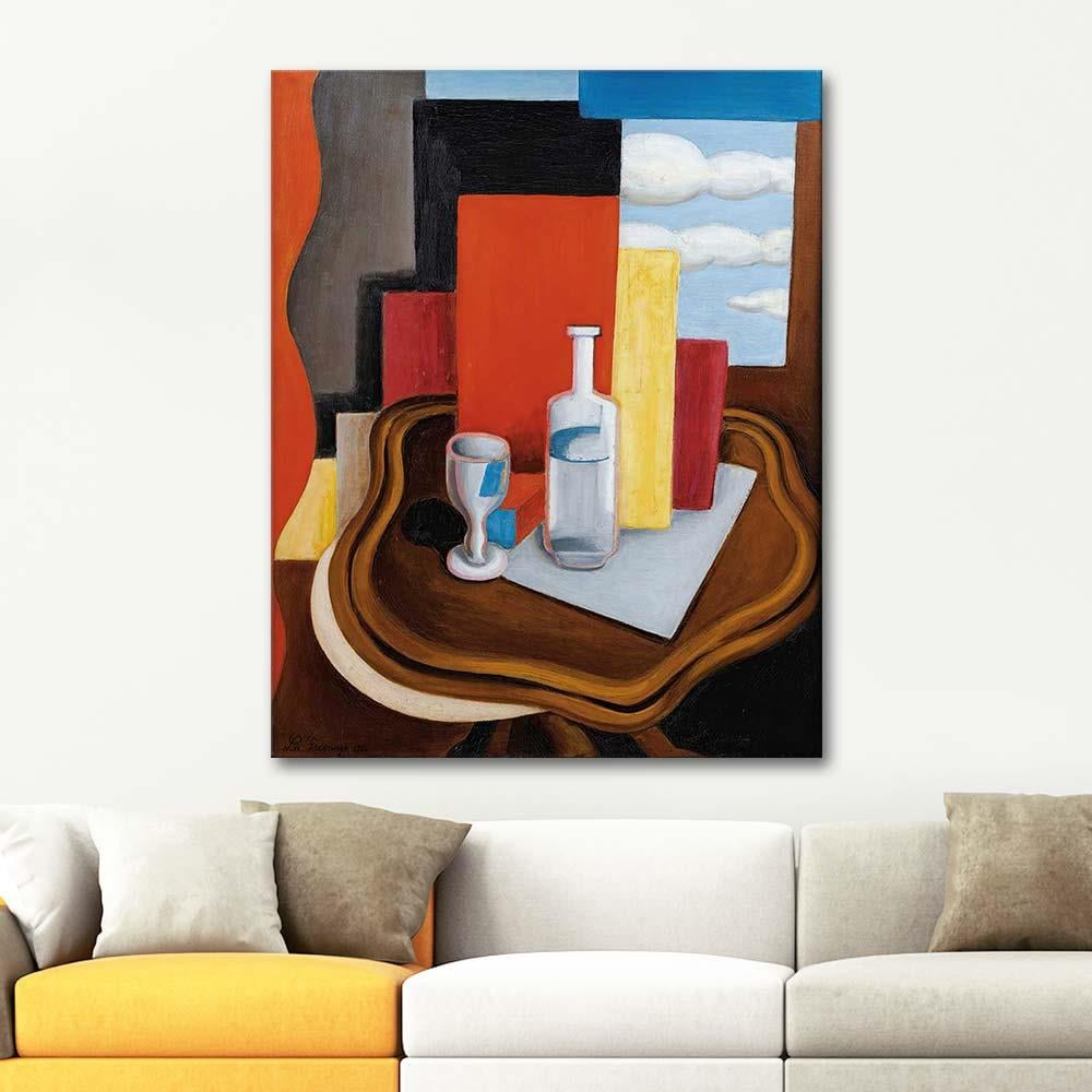 Roger de La Fresnaye Louis Philippe Table With A Bottle And Glass Art Print
