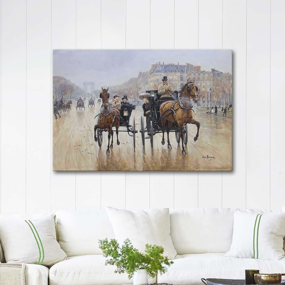Rond-Point des Champs-Élysées by Jean Beraud as Art Print