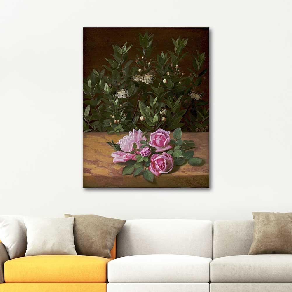 Roses and Myrtles by Otto Didrik Ottosen as Art Print