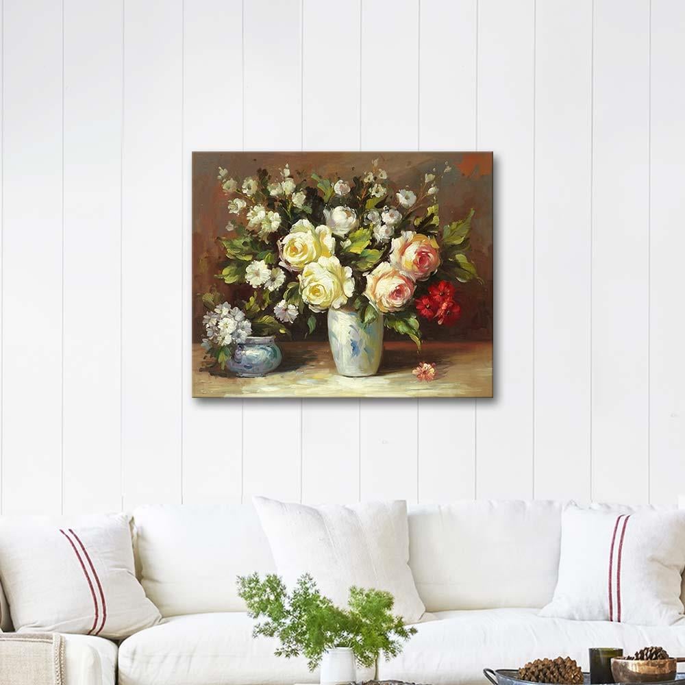 Roses in a Vase as Art Print