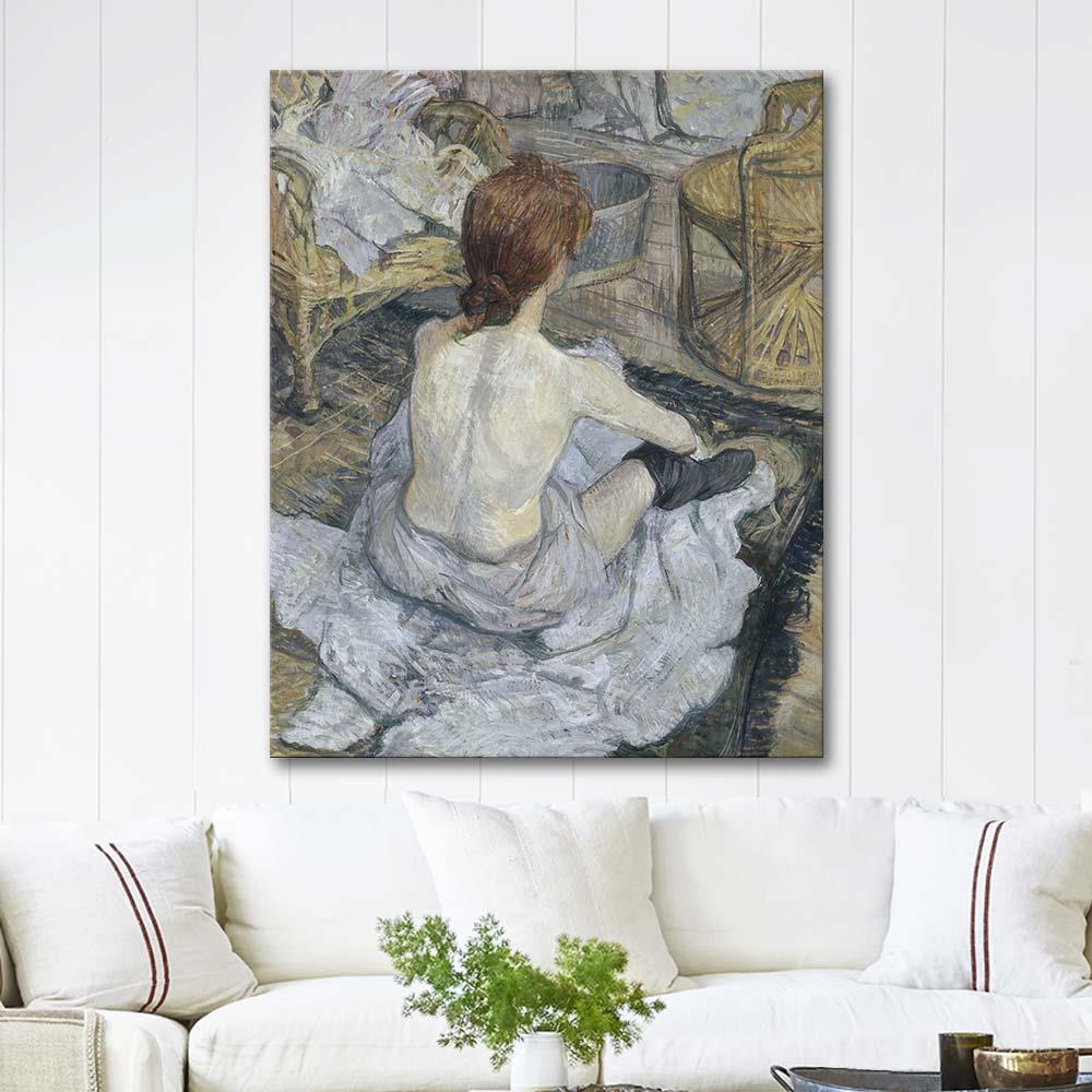 Rousse, dit aussi La Toilette by Henri de Toulouse-Lautrec as Art Print