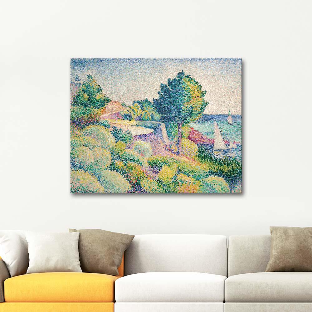 Route Du Lavandou to Saint Clair by Henri Edmond Cross as Art Print