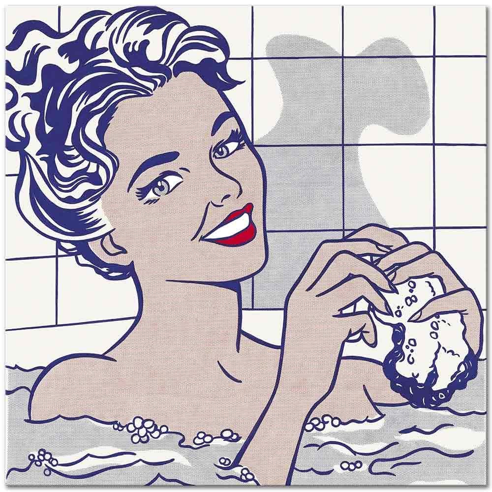 Roy Lichtenstein Banyodaki Kadın Kanvas Tablo