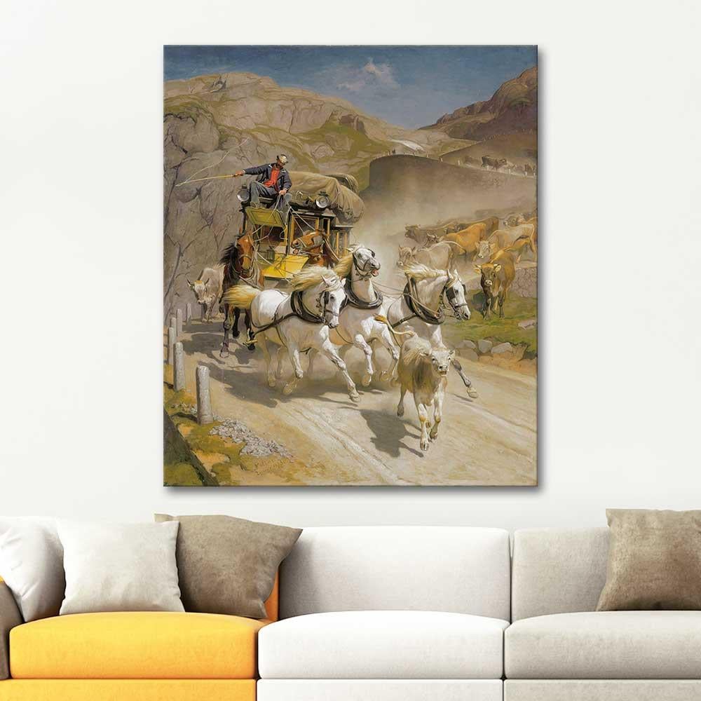 Rudolf Koller The Gotthard Post Art Print