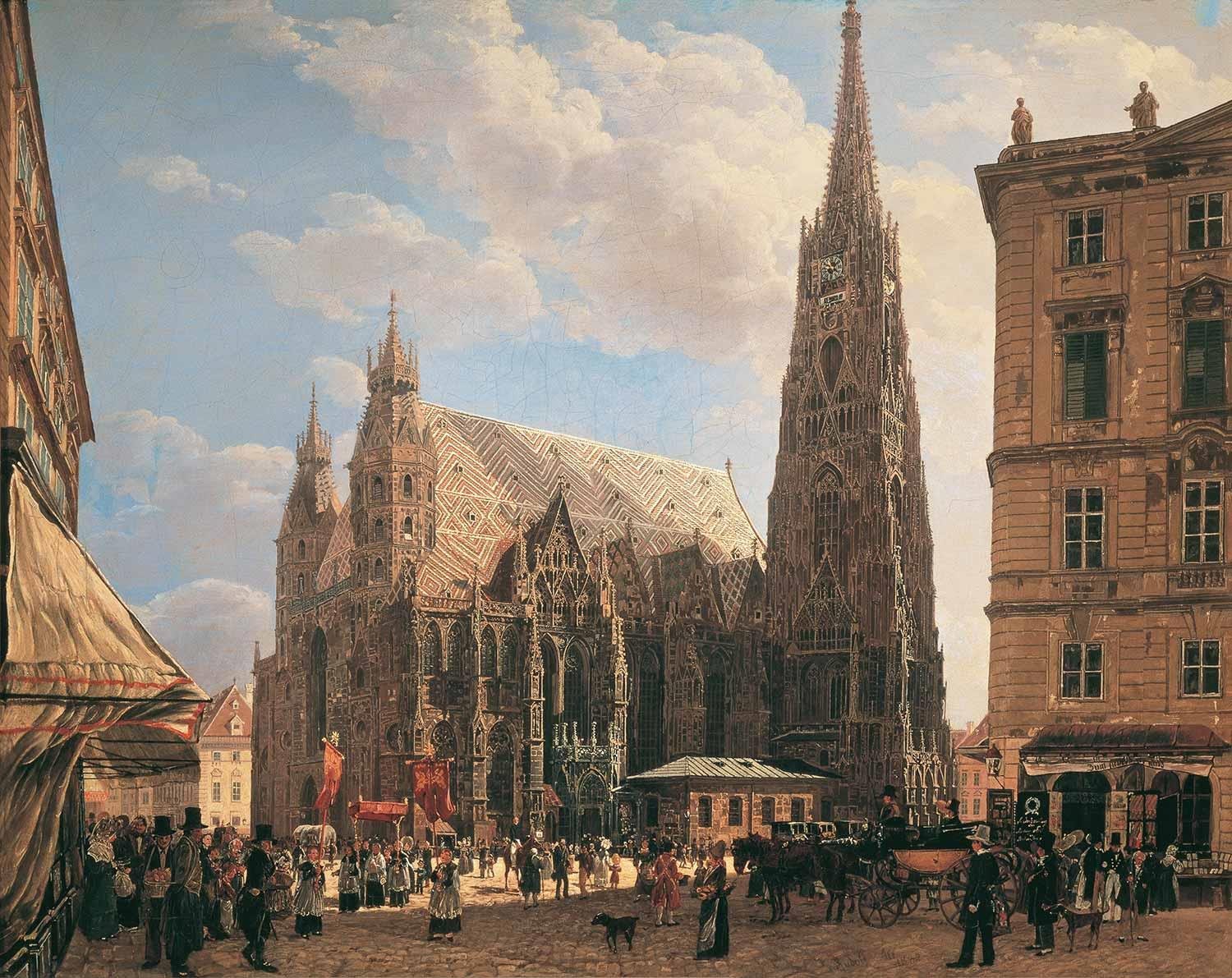 Stephens Cathedral by Rudolf Ritter von Alt
