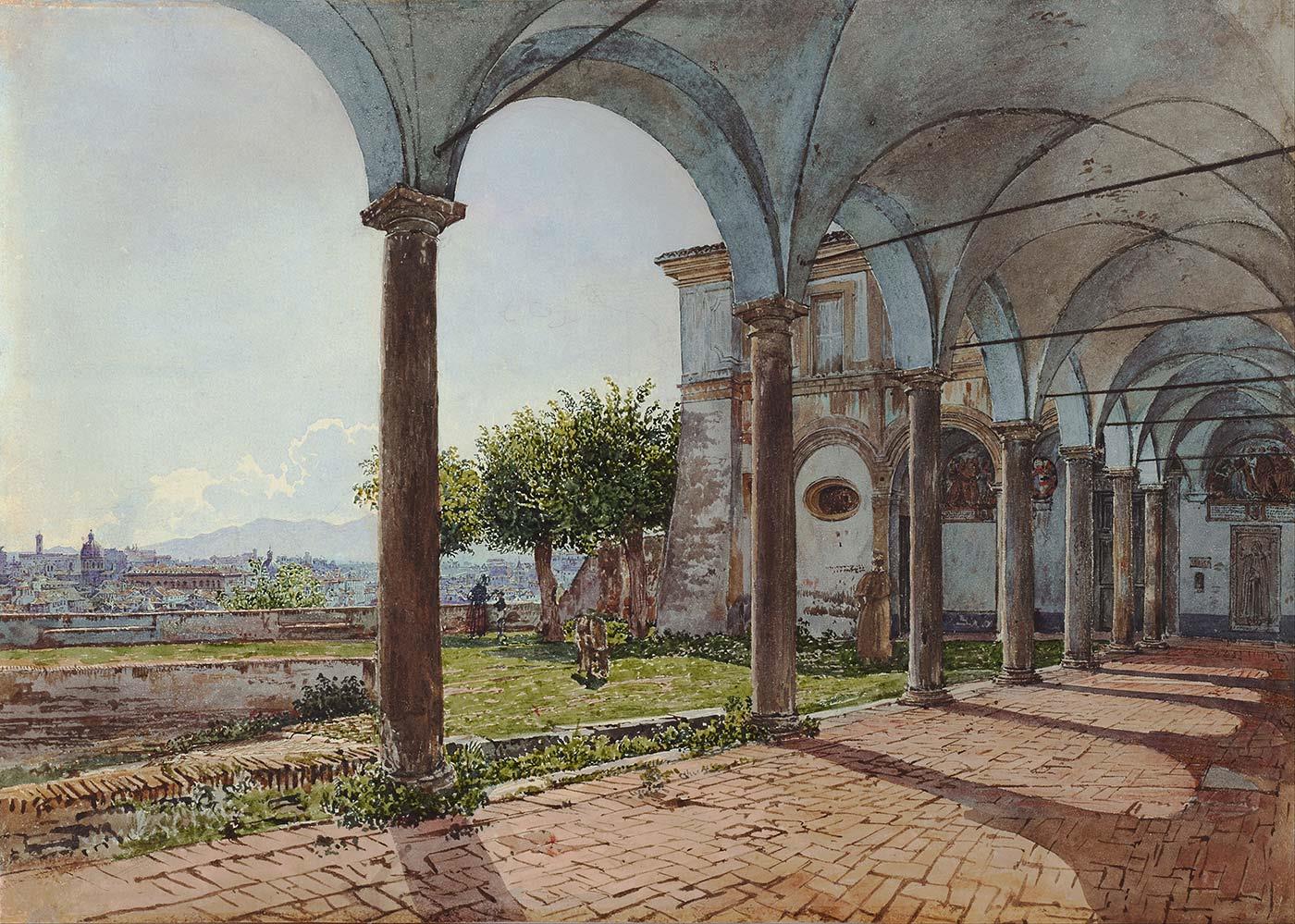 View from Sant’Onofrio on Rome by Rudolf Ritter von Alt