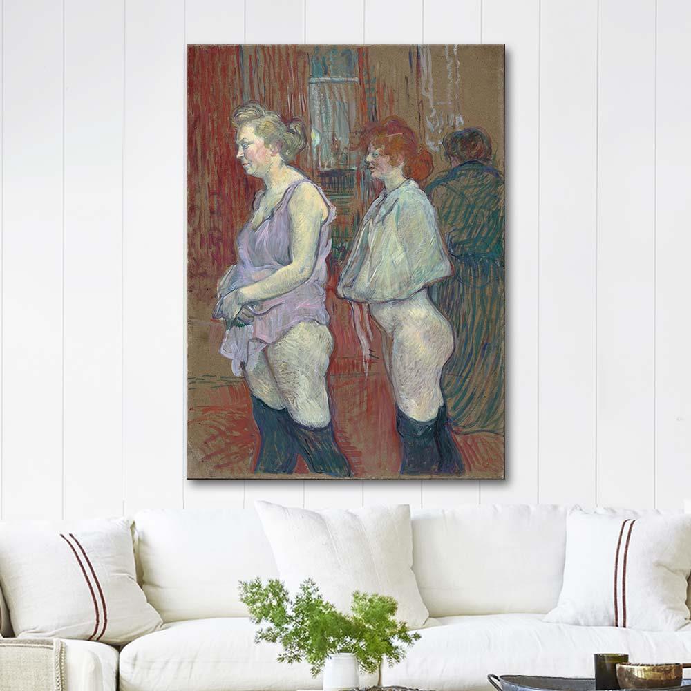 Henri de Toulouse-Lautrec Moulins Sokağı Kanvas Tablo