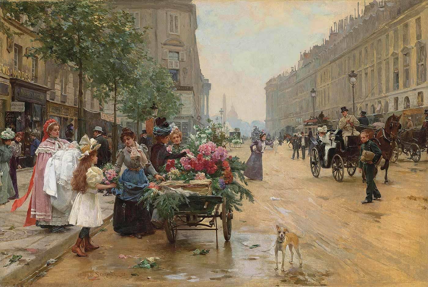 Rue Royale Paris by Louis Marie de Schryver